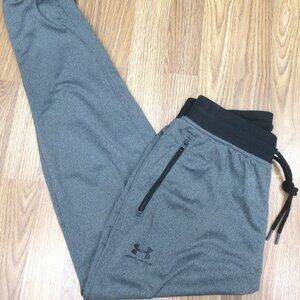 UNDER ARMOUR COLDGEAR JOGGERS POLYESTER PANTS DARK GRAY Sz MEDIUM, M
